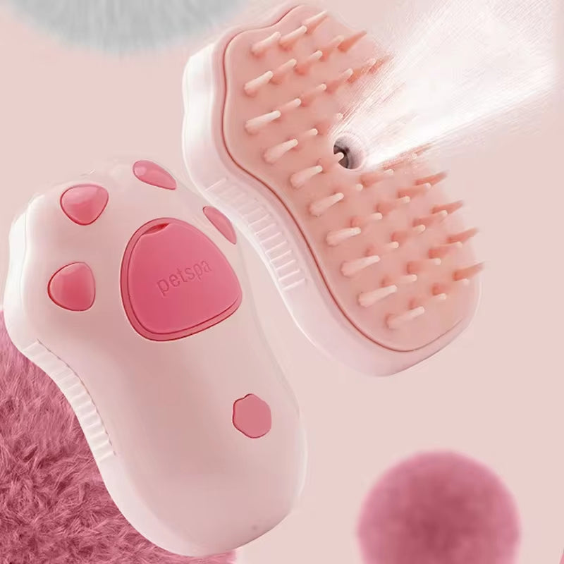 Steam Pet Brush - 3 in 1: Brush, Massages and Clean