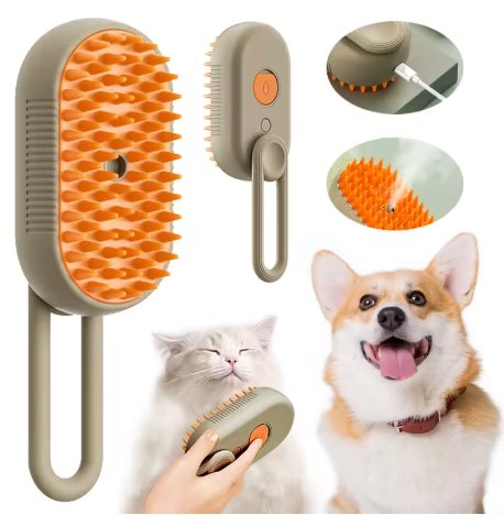 Steam Pet Brush - 3 in 1: Brush, Massage and Clean