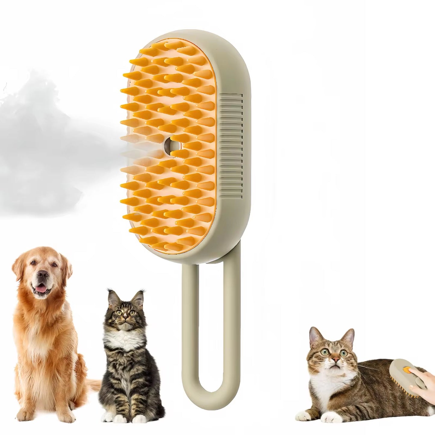 Steam Pet Brush - 3 in 1: Brush, Massages and Clean