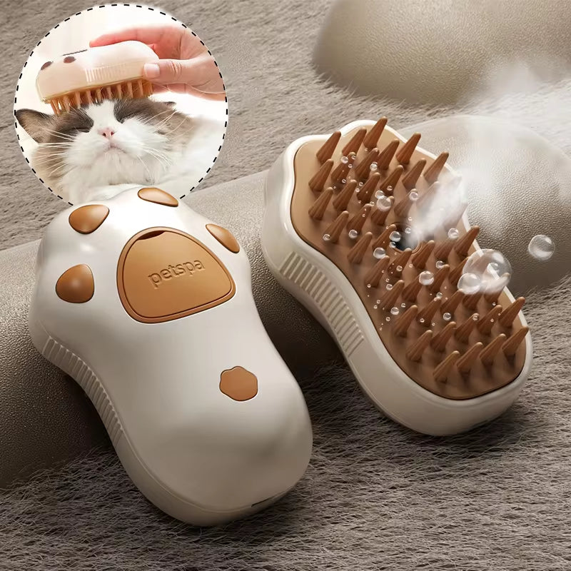 Steam Pet Brush - 3 in 1: Brush, Massages and Clean